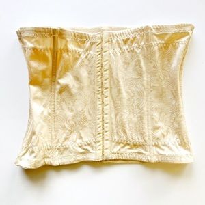 Vintage retro mcm cream colored corset with boning